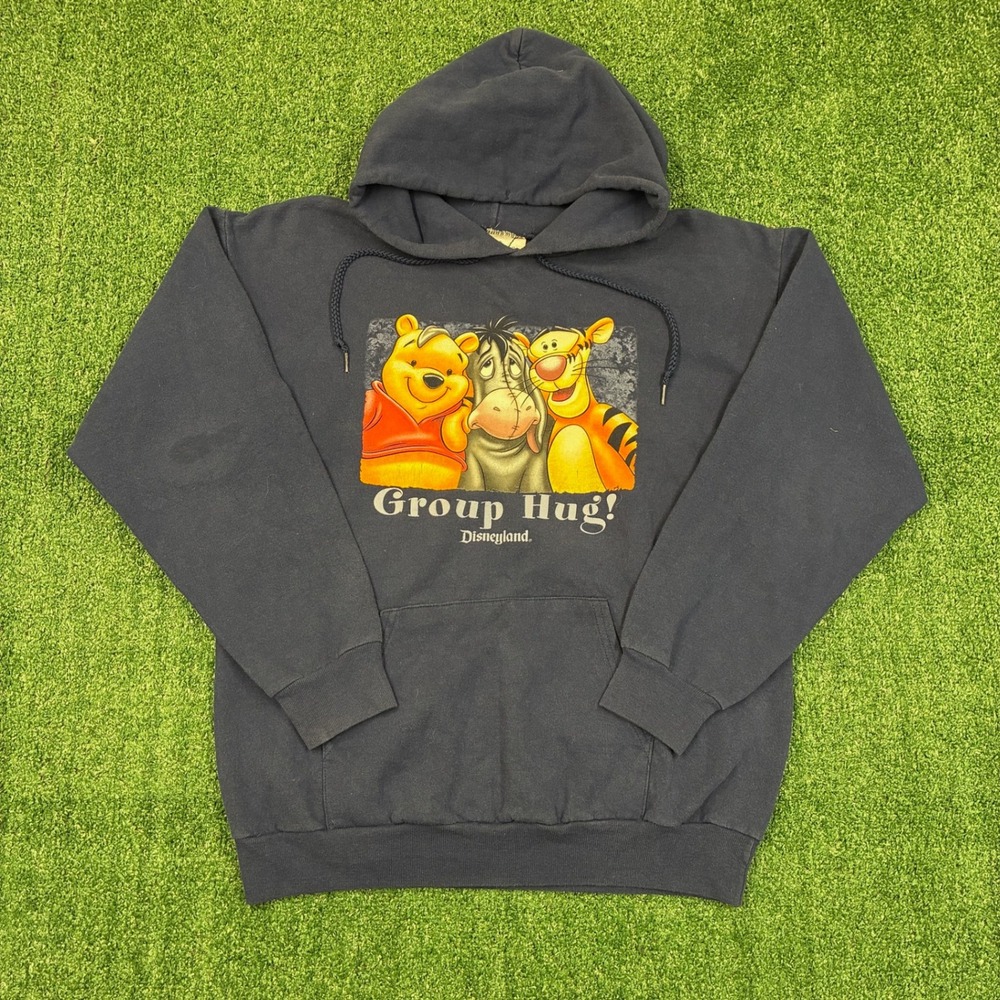 Vintage Disneyland Winnie the Pooh "Group Hug" Graphic Hoodie